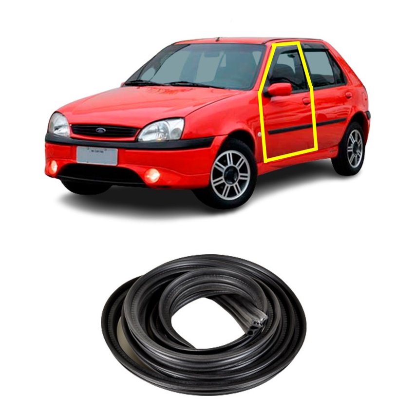 Borracha De Vedação Da Porta Ford Fiesta 1996 A 2002 em Oferta na Shopee