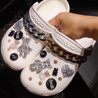 Moda Jibbitz /Pin/Sapatos Fivela/Acessórios Para Sandálias Plataforma Com Correntes e Strass