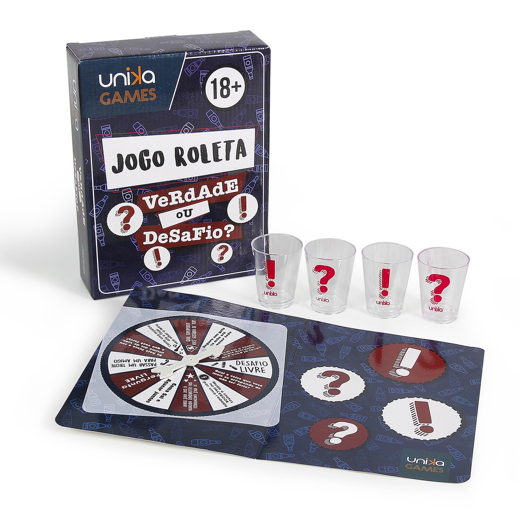 Jogo Verdade Desafio Roleta Dados Drink Shot Bebida Adulto
