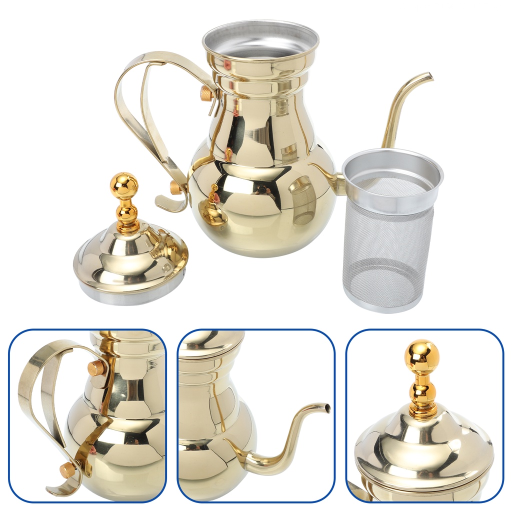 Bule De Café Árabe Chaleira De Água Retro Máquina Expresso Máquinas Manuais Casa Antiga Garrafa Fria Leite Chá Fazer