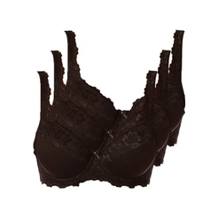 Kit com 3 Sutiãs com Aro e Bojo Iridien Demillus 65204 Taça B