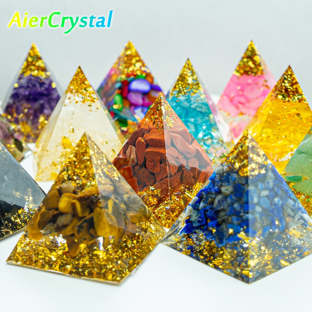 Imagem Pirâmide De Cristal Natural Quartzo Ametista Chakra Gerador De Ferramenta De Meditação Home Decor