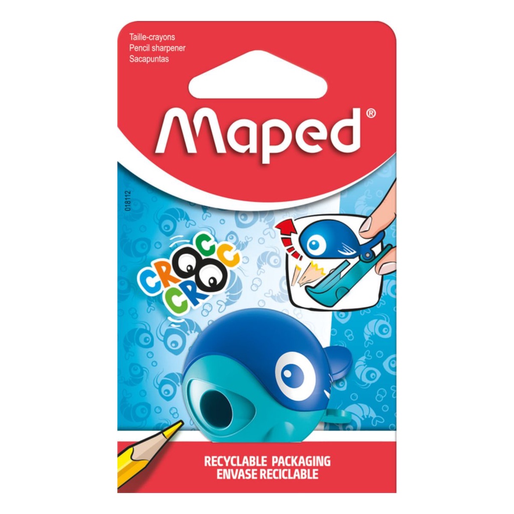 APONTADOR COM DEPOSITO INFANTIL CROC CROC BALEIA BLISTER - MAPED
