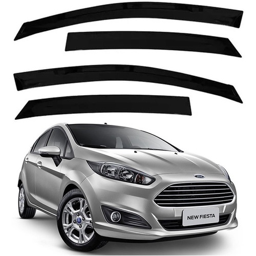 Super Defletor Calha de Chuva New Fiesta Hatch 2011 a 2019 4 Portas Ecoflex