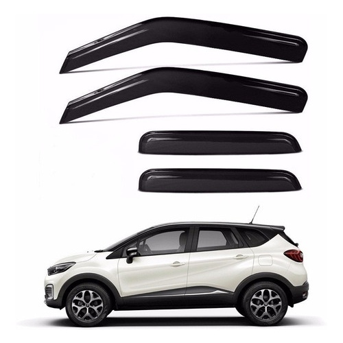Defletor Calha de Chuva Renault Captur 2017 a 2020 4 Portas Ecoflex
