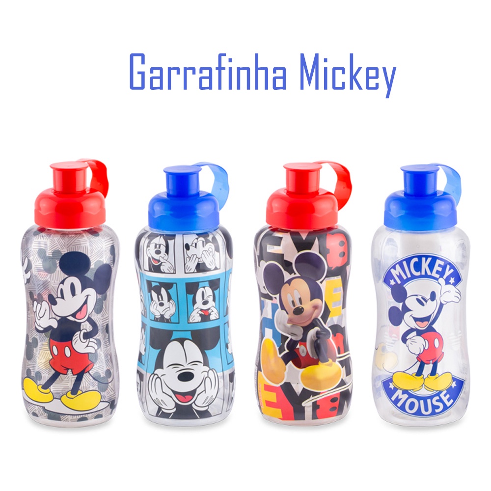 Squeeze Garrafinha De Água Infantil Personagem Menino 550Ml Mickey