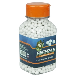 Bolinha De Airsoft 0.20g Bbs Leão 1100 Unidades Esferas 6mm em Oferta na Shopee