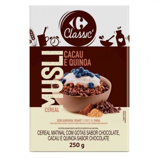 Cereal Matinal Musli Cacau e Quinoa Carrefour Classic 280g