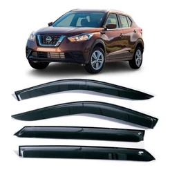 Calha de Chuva Defletor Slim Nissan Kicks 2016 a 2024 4 Portas Ecoflex