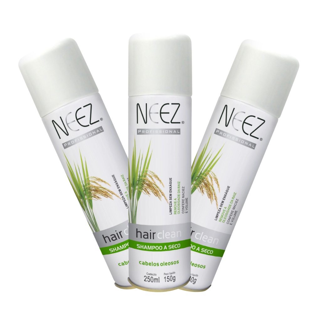 Kit 3 Shampoo A Seco Cabelos Oleosos Ação Antifrizz Neez Profissional em Oferta na Shopee