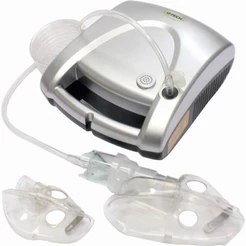 Inalador E Nebulizador G-Tech Nebcom V Tecnologia Super Flow - Prata Metálico
