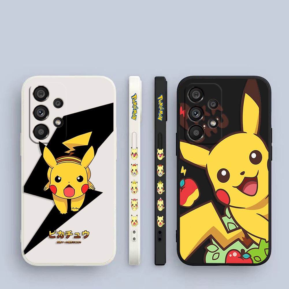 Capa Anime Fofo Pokémon Pikachu Lado Impresso Para Samsung Galaxy A22 A21 S A20 E A14 A13 A12 A11 A10 A9 A8 Plus A04 A03 A02 A01 Core 5G