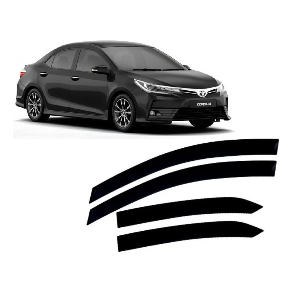 Calha De Chuva Defletor Corolla 2019 A 2020 4 Portas Fume Tiger TY7875