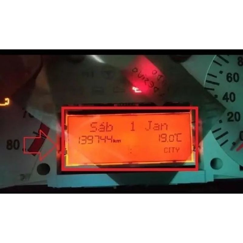 Pelicula Display painel do Fiat stilo reparação 0 graus com cola 13x13 cm