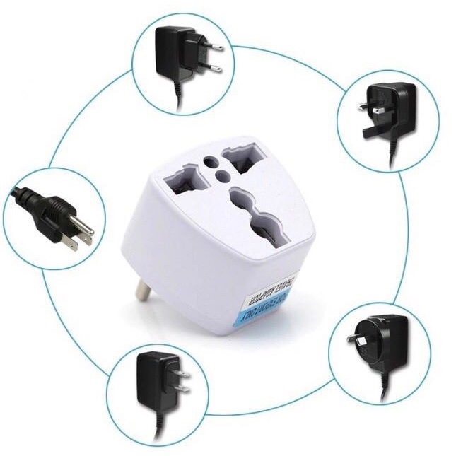Imagem Adaptador De Tomada Universal Para 6 Tipos De Entrada Padrão Usa Para Brasil Versátil Perfeito para Viagens Bivolt 
