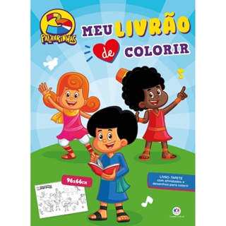 Livro tapete 3 Palavrinhas - Meu livrão de colorir em Oferta na Shopee