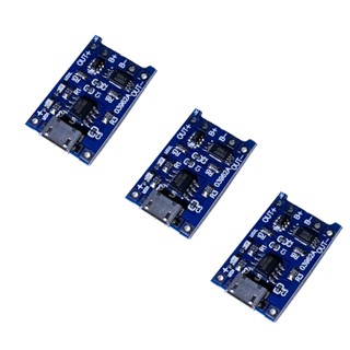 3 Pçs Carregador Tp4056 Bateria 18650 5v 1a Micro Usb V8 2s