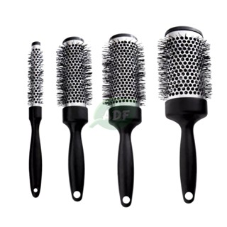 Escova Térmica de Cabelo Profissional Vazada Metalizada Escobel Cerdas de Nylon 4 Tamanhos