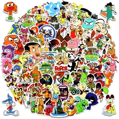 1000/50PCS 90's Classic Cartoon Animation Animação De Desenhos Animados À Prova D Água Adesivos De Grafite Para Capacete De Bicicleta Decalques De Lápis De Conta Manual LanLanStickersWorld