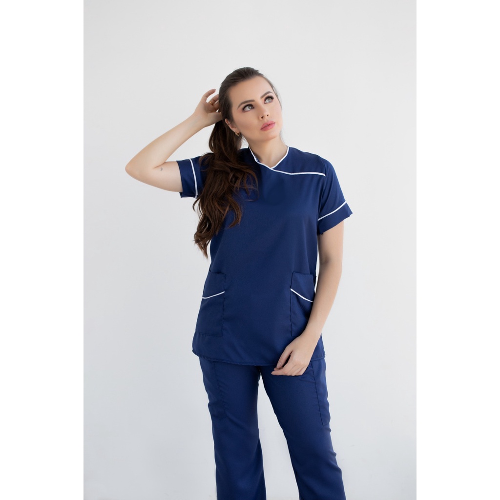 Conjunto Hospitalar Pijama Cirúrgico Scrub Microfibra Gabardine - Feminino