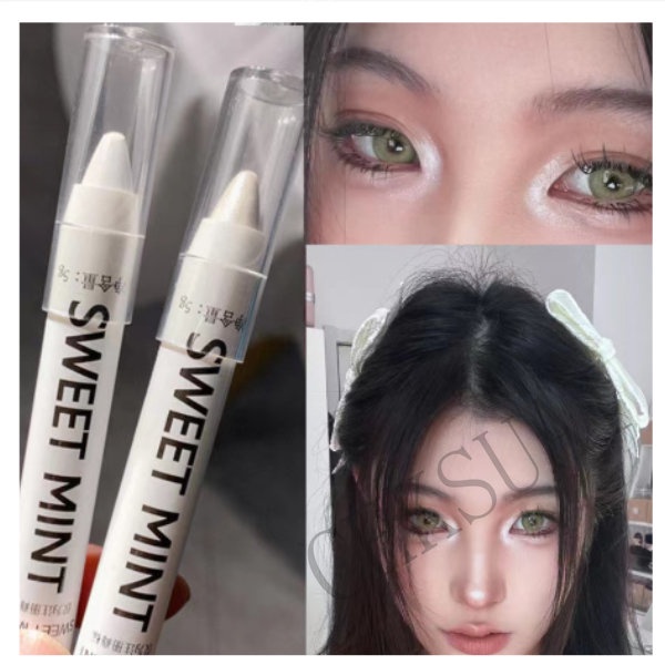 Lápis De Maquiagem Glitter Eye Liner Highlighter Pérola À Prova D'água Branco Brilhante Sombra De Seda Caneta Para Delineador De Olhos Líquido