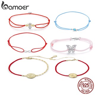 Pulseira Bamoer 925 Silver Sterling Ajustável De Prata Para Mulheres