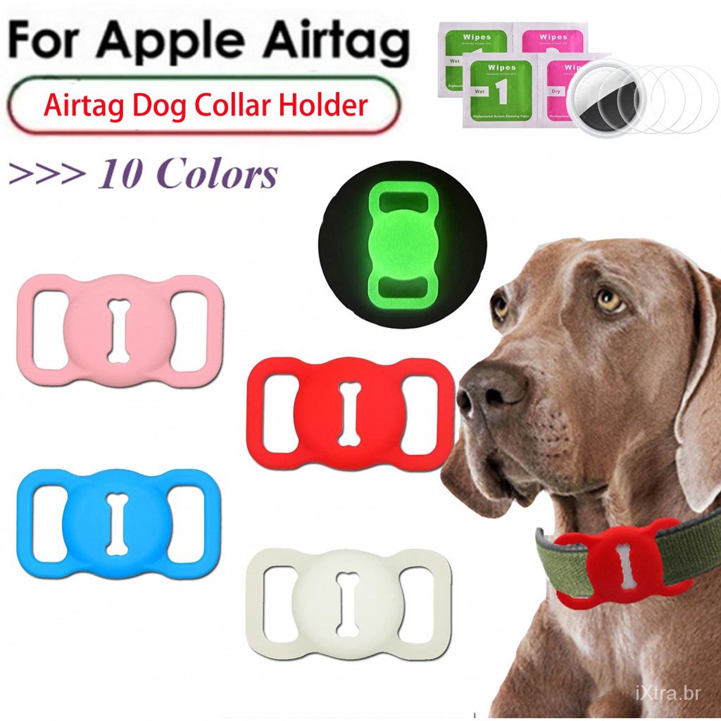 Airtag suporte para coleira de cachorro, capa protetora Airtag para coleira de cachorro, air tag para rastreador de cães GPS, rastreador de cães para Apple Airtag Pet, suporte para Airtag de cachorro