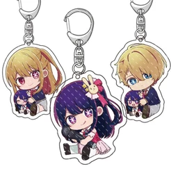 Anime Oshi no Ko Chaveiros De Duas Faces MHoshino Ai Mem Cho Hoshino Aquamarine Kurokawa Akane Acrílico Pingente Porta-Chaves Presente De Aniversário