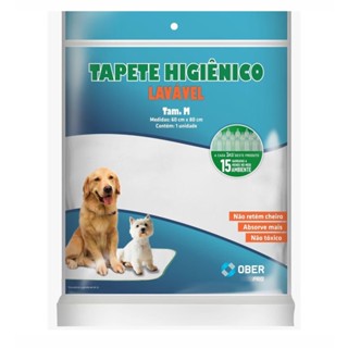 Tapete Higienico para Pets Tamanho M 60cm x 80cm Ober