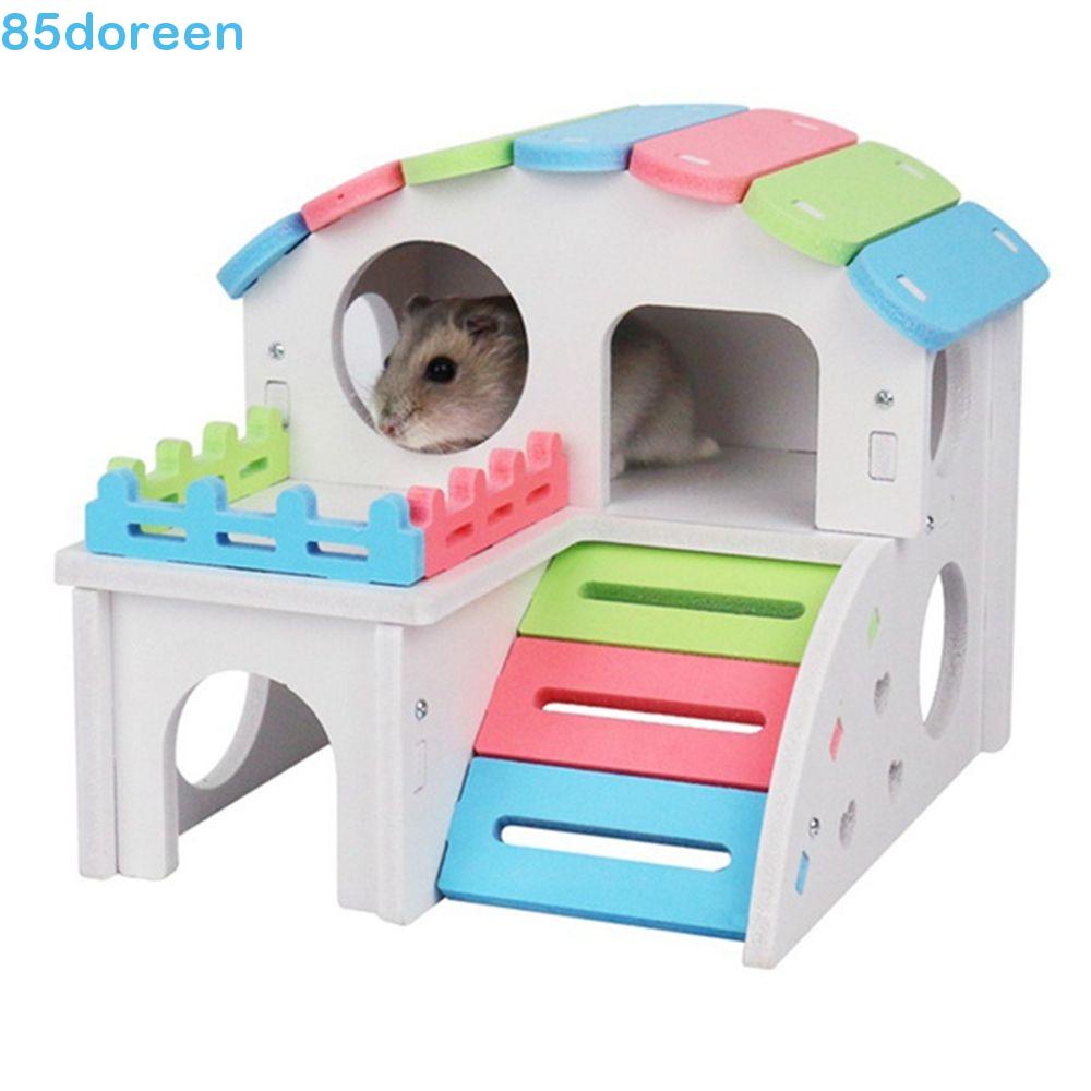 DOREEN1 Brinquedo Para Animais De Estimação Decoração Cabana Arco-Íris Escada Jogando Chinchila Gangorra Montar Casa De 