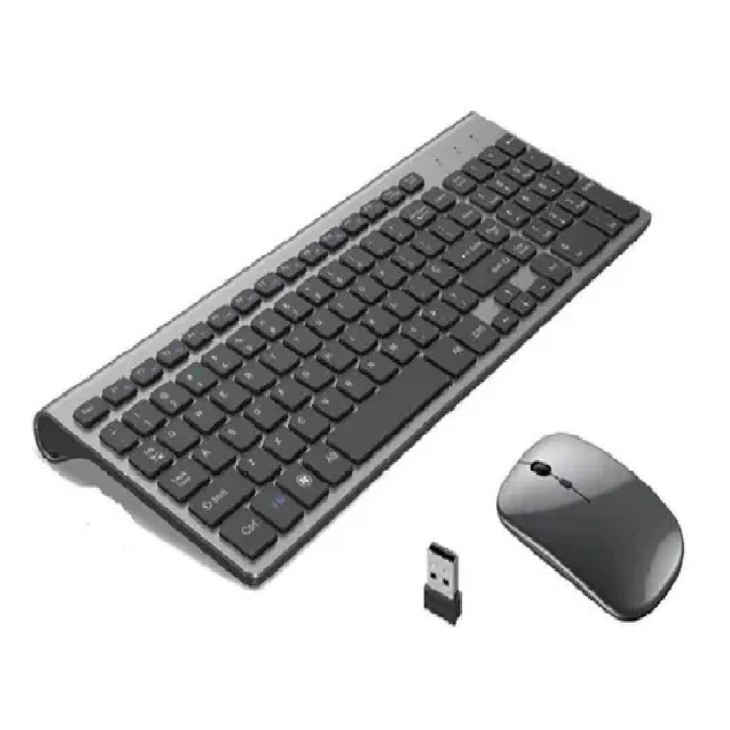 Kit Teclado Mouse Smart Sem Fio 2.4g Recarregável Wireless