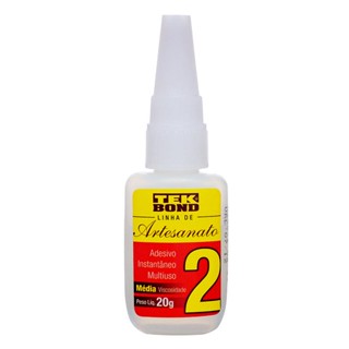 Cola de artesanato nr2 média viscosidade com 20g Tekbond