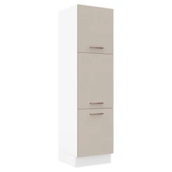 Paneleiro Armário de Cozinha 60 cm 3 Portas Branco/Crema Agata Madesa