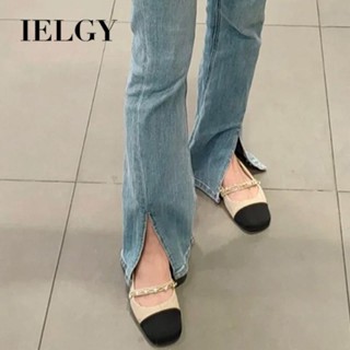 Sandálias IELGY baotou Pérola Fêmea Pequena Fragrância Simples E casual Francesa Mary Jane
