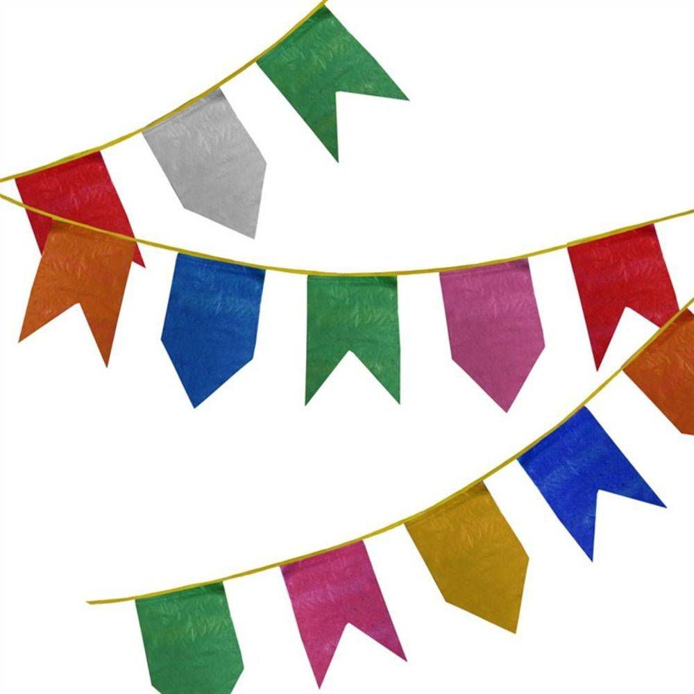 Bandeirinha para Festa Junina de Plástico 10 Metros - Rizzo Distribuidora
