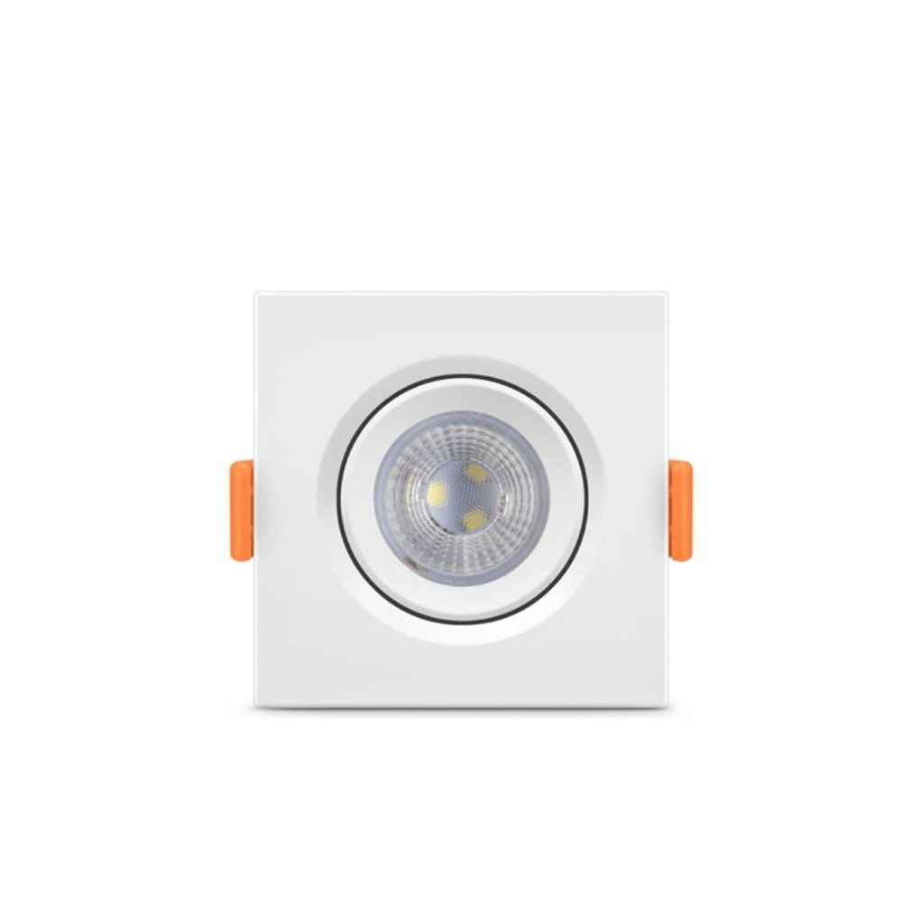 Imagem de KIT 5 Spot LED Elgin Luminária MR11 3W 3000K Direcionável Quadrado