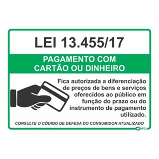 PLACA ADESIVA LEI DA DIFERENCIAÇÃO DE PREÇOS