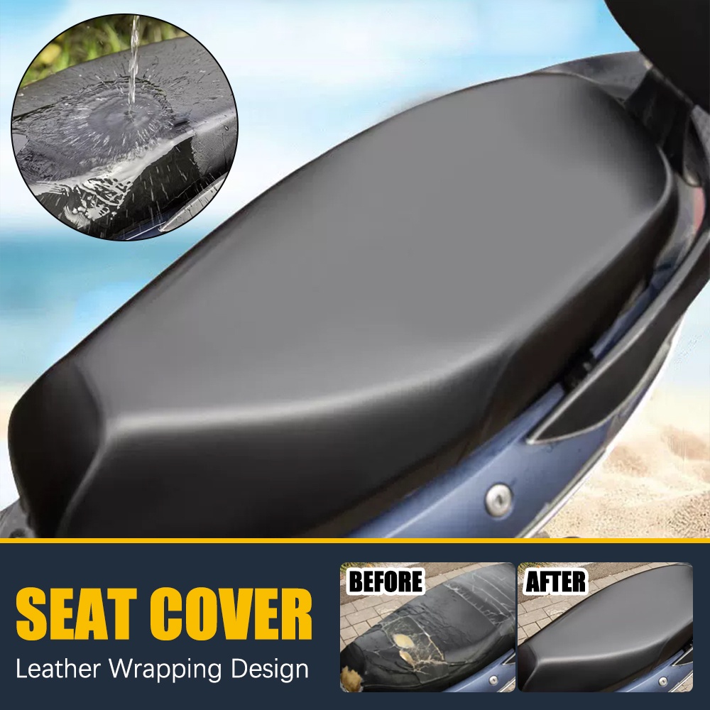 Capa De Couro PU/Poliéster De Malha Para Motocicleta Almofada À Prova D'água Scooter Elást...