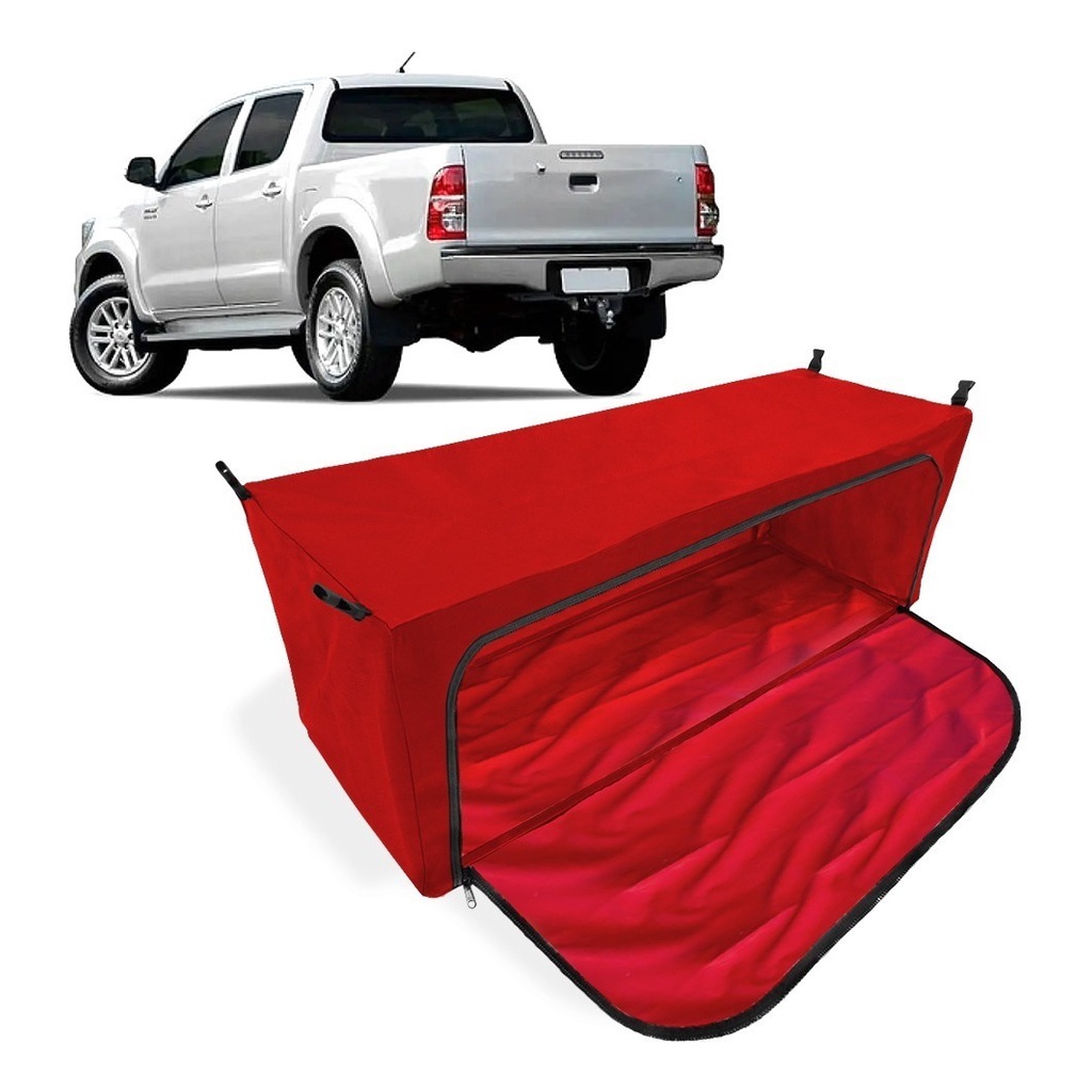 Bolsa Para Caçamba Toyota Hilux Mala 380 Litros Vermelha