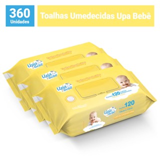 Kit 3 Toalhas Umedecidas Upa Bebê 120un