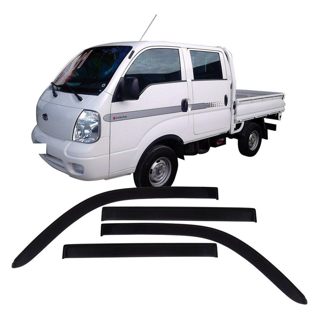 Calha De Chuva Defletor Kia Bongo 2005 A 2018 4 Portas Fume Ecoflex 84.006A