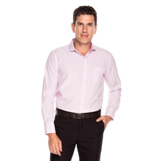 Camisa Social Masculina Rosa Lisa