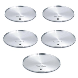 Kit 5 (CINCO) Forma Assadeira de PIZZA Redonda N 25 Cm Alumínio - K23CR