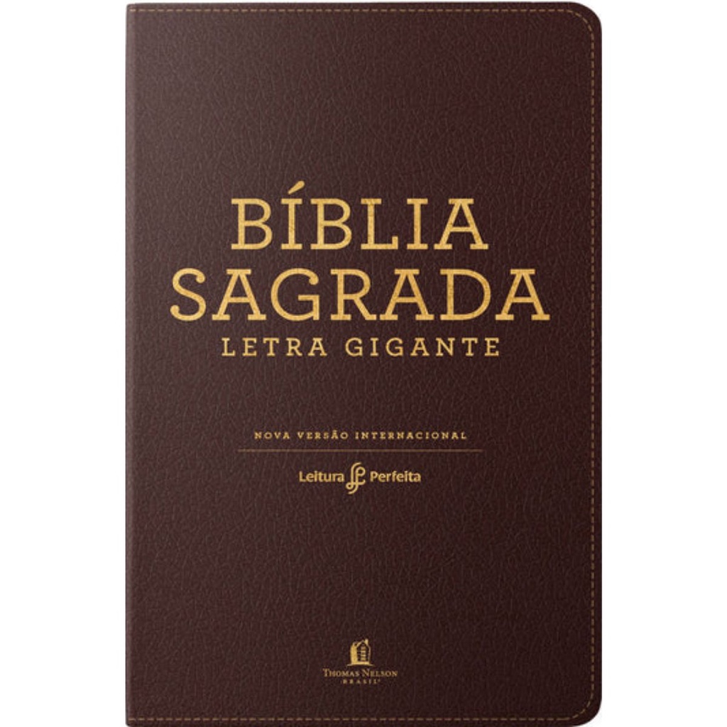 Bíblia Sagrada | Nova Versão Internacional | Letra Gigante Leitura Perfeita | Capa Luxo Marrom em Oferta na Shopee