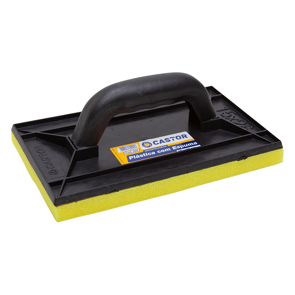 Desempenadeira plástica PVC 15x26cm com espuma - Castor em Oferta na Shopee