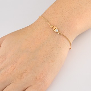 Pulseira Feminina Ponto de Luz e Fé Amoeto Banhado a Ouro 18k