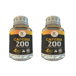 Cafeína - 60 Caps 200Mg Kit Com - 2 Potes