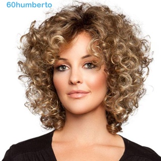 HUMBERTO Perucas Sintéticas Festa Remy Popular Fibra Sintética De Alta Densidade Ombre Humano Loira De Onda Curta em Oferta na Shopee