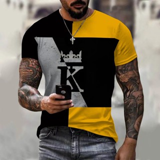 Camisetas De Pôquer De Verão 3d Impressão De Rua Casual Oversized T-Shirts
