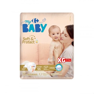Fralda Carrefour My Baby XG Soft e Protect - 22 Unidades